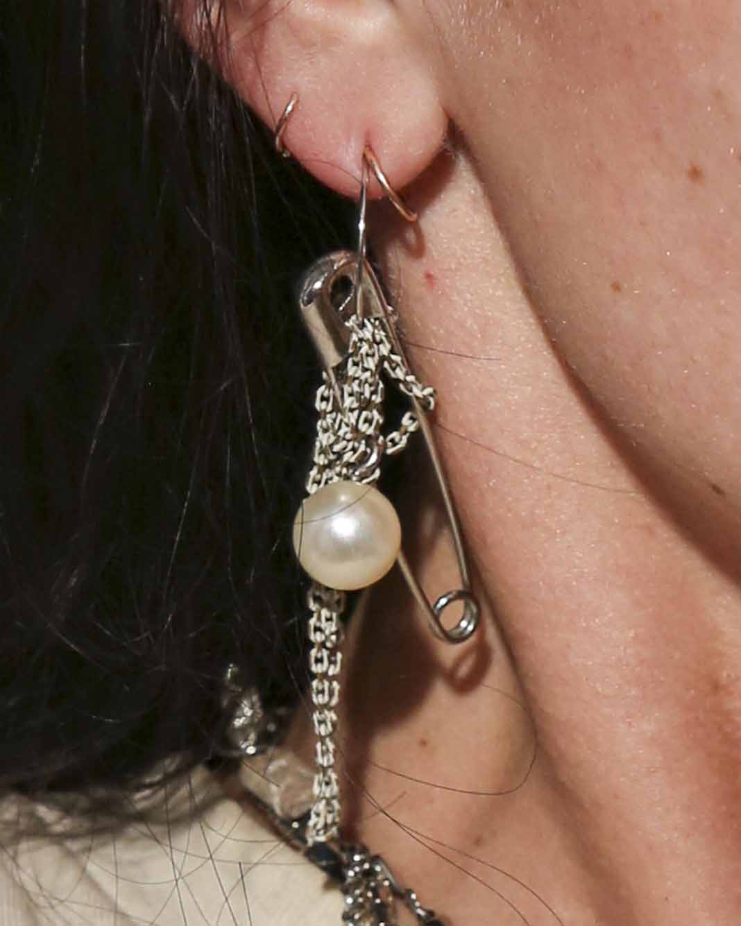 Mouth of Pearl Chain Earrings