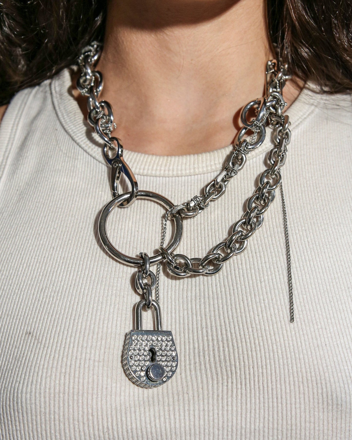 Silver Lock Chain